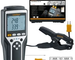 Laserliner Hygromètre Et Pyromètre 082.036A ThermoMaster Plus Set Thermomètre à Contact