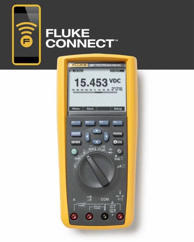 Fluke 287/EUR Multimètre Numérique RMS Avec Enregistrement Des Données Et Douilleture Des Tendances 3 Fluke 287/EUR Multimètre Numérique RMS Avec Enregistrement Des Données Et Douilleture Des Tendances