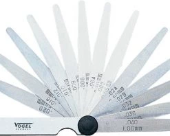 Vogel Autres Appareils De Mesure 411005 Jauge D'épaisseur En Acier 13 Pièces 0,05-1mm /.002-.040 Pouce